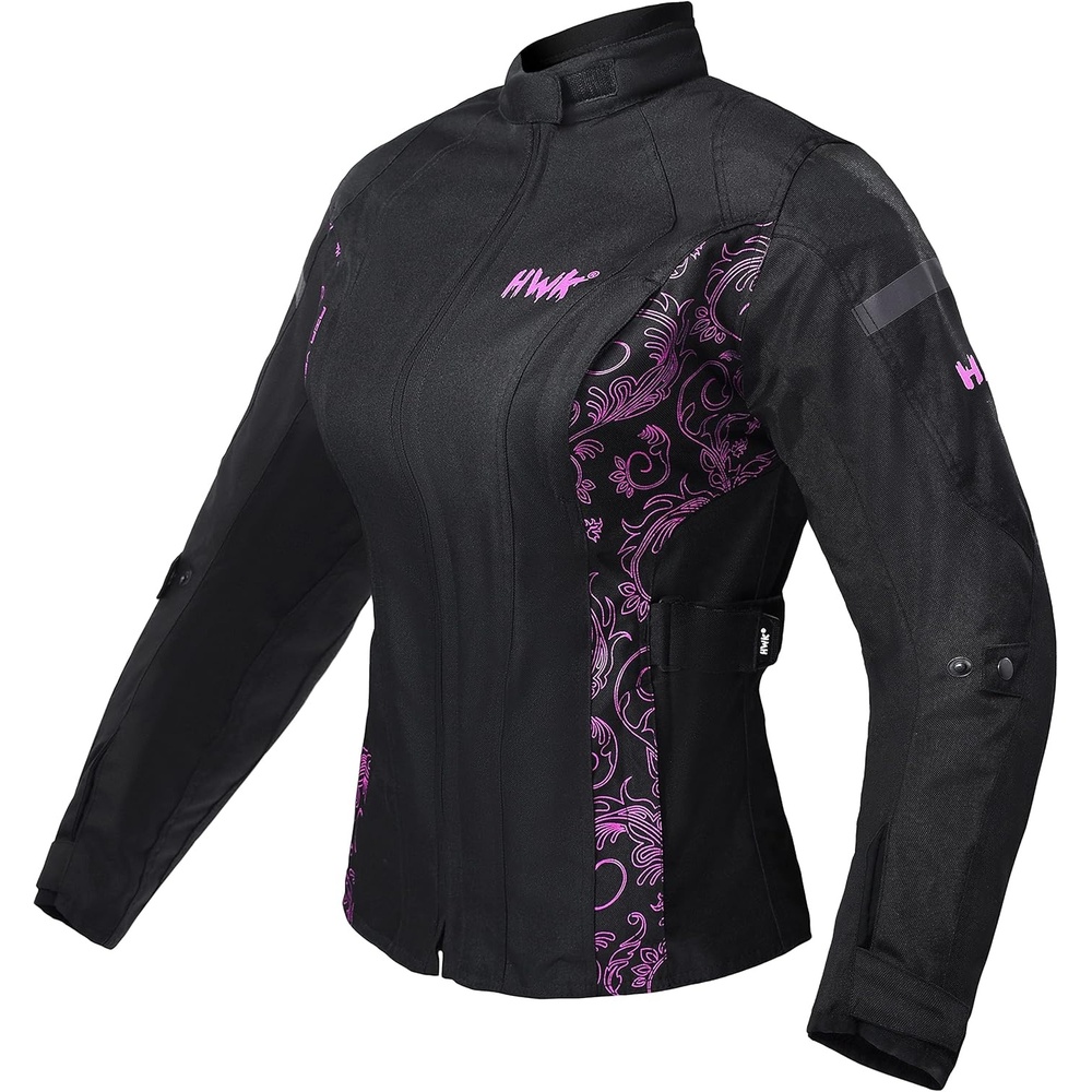 image:imageHWK AdventureTouring Motorcycle Jacket for Women Womens Motorcycle Jacket with CE Armor for Enduro Motorbike RidingBlackPink