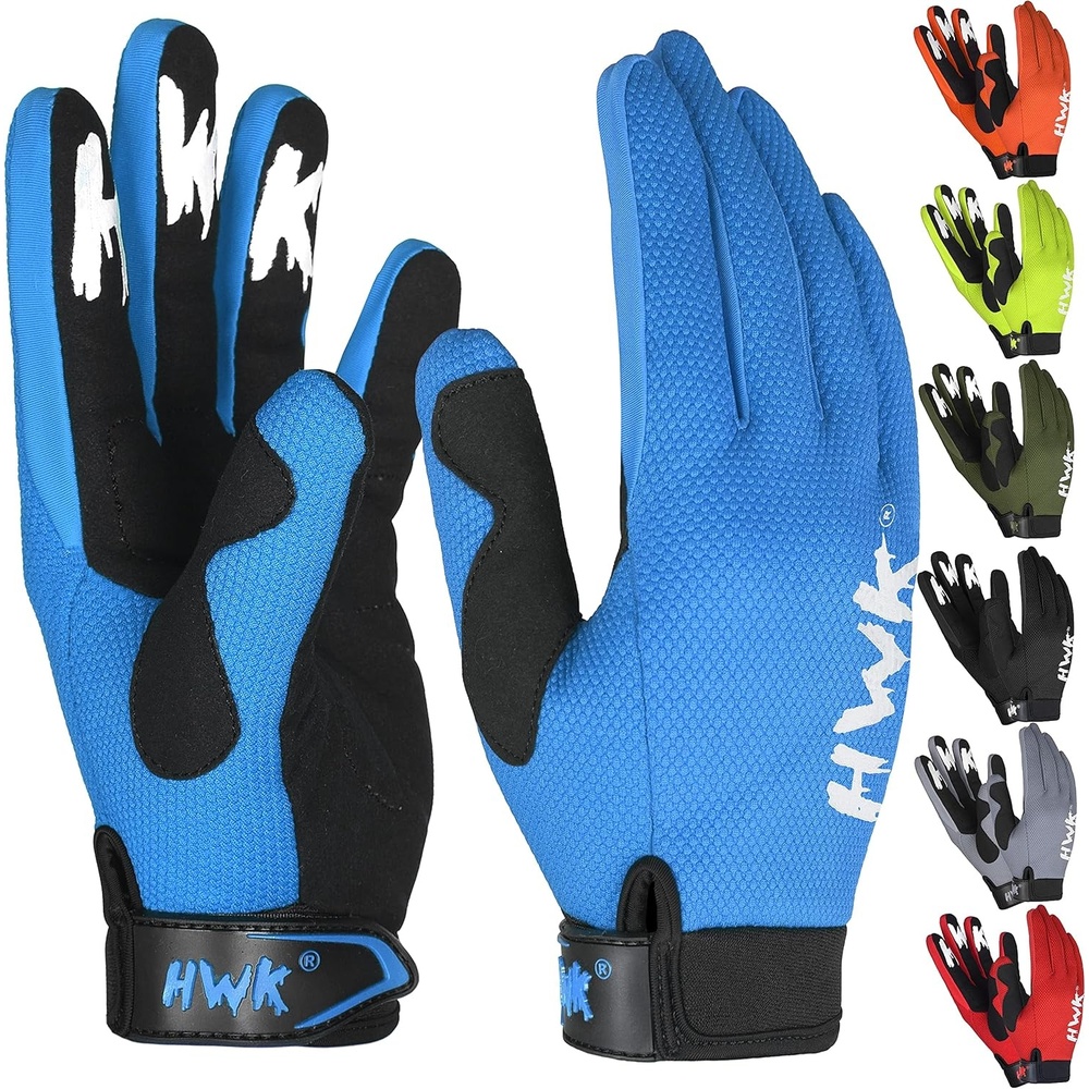 image:imageHWK Motorcycle Gloves for Men amp Women Motocross Riding Driving Tactical Cycling Biker Moto Racing AllPurpose GlovesBlue