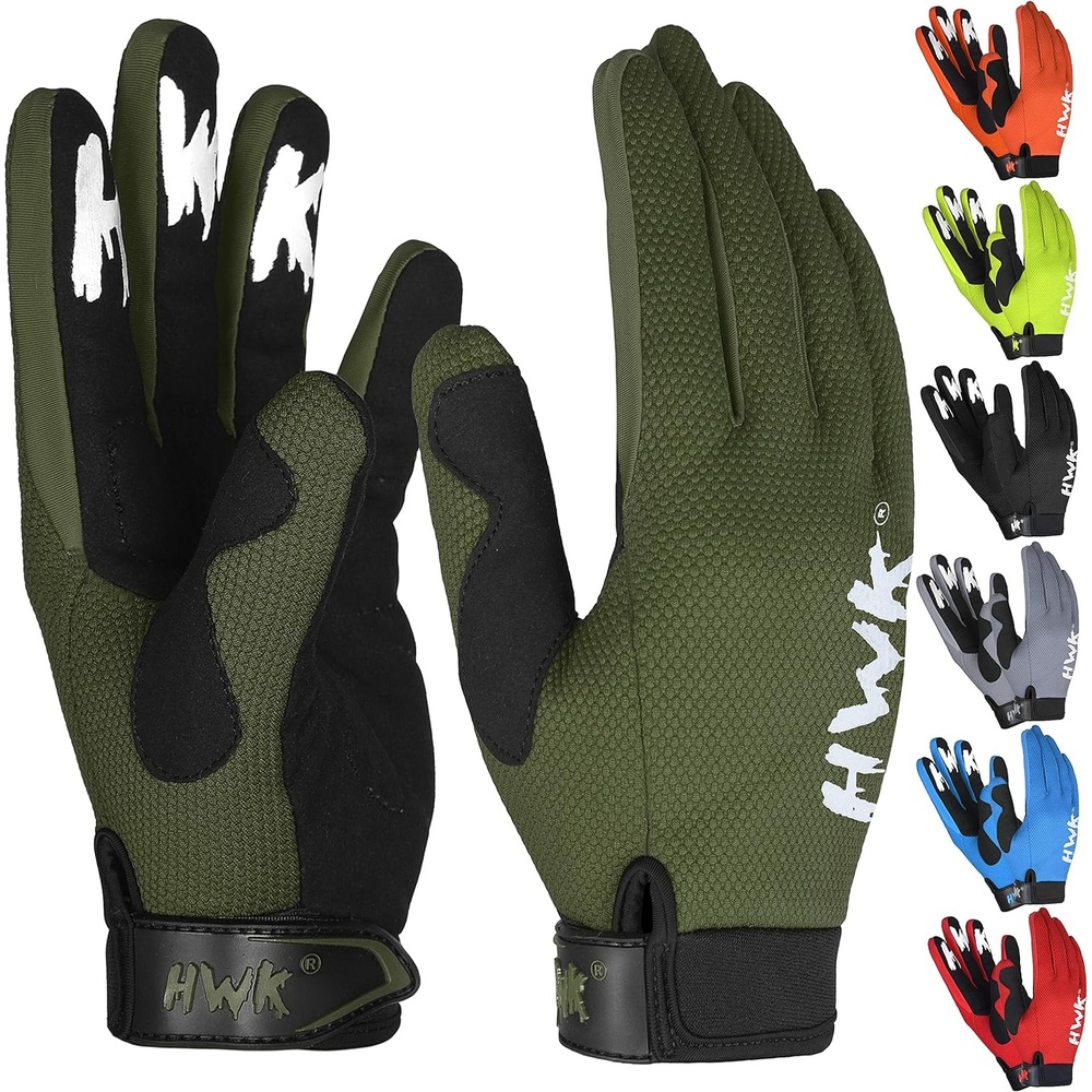 image:imageHWK Motorcycle Gloves for Men amp Women Motocross Riding Driving Tactical Cycling Biker Moto Racing AllPurpose GlovesMilitary Green