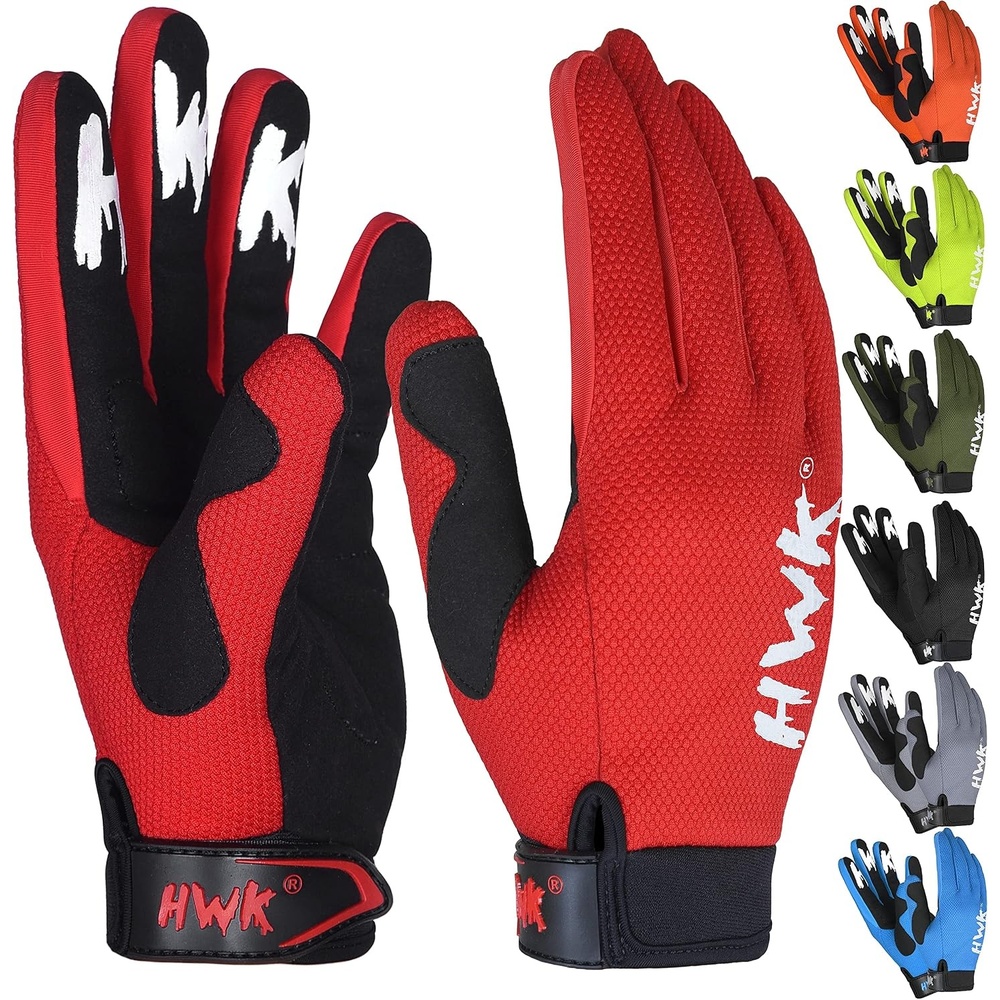 image:imageHWK Motorcycle Gloves for Men amp Women Motocross Riding Driving Tactical Cycling Biker Moto Racing AllPurpose GlovesRed