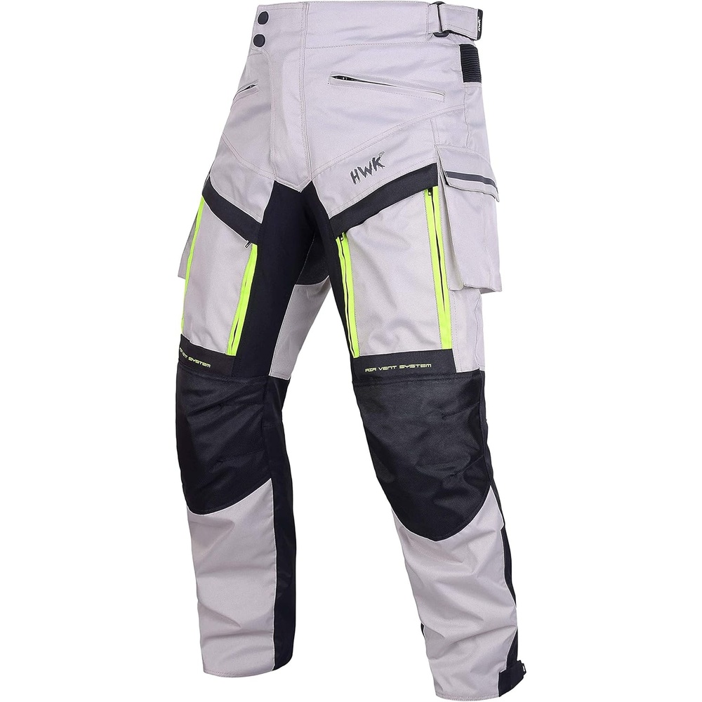 image:imageHWK Motorcycle Pants Cargo Pants Work Pants for Men Adventure HiVis AllPurposeSilver
