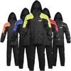 image:imageHWK Motorcycle Rain Suit for Men and Women TwoPiece Waterproof Motorcycle Rain Gear with Reflective Jacket and Pants AllSeason Weatherproof Protection for Riding HiVis Green 2XLargeHivis Green