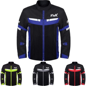 HWK Mesh Motorcycle Jacket Riding Air Motorbike Jacket Biker CE Armored Breathable(Blue)
