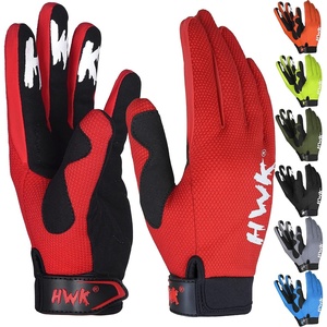 HWK Motorcycle Gloves for Men & Women Motocross Riding Driving Tactical Cycling Biker Moto Racing All-Purpose Gloves(Red)