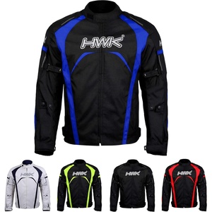 HWK Motorcycle Jacket Men’s Riding Textile Racing Motorbike Hi-Vis Biker CE Armored Water Resistant Jackets(Blue)