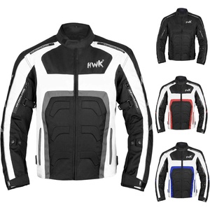 HWK Spyder Motorcycle Jacket for Men with Weather Resistant Cordura Textile Fabric for Enduro Motocross Jacket(Grey)